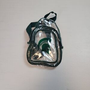 MSU Transparent Green Crossbody Bag
